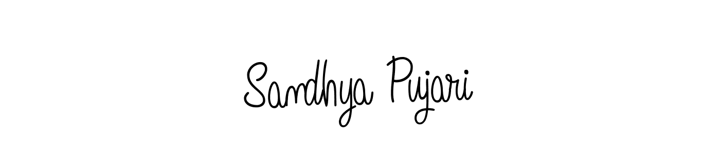 Use a signature maker to create a handwritten signature online. With this signature software, you can design (Angelique-Rose-font-FFP) your own signature for name Sandhya Pujari. Sandhya Pujari signature style 5 images and pictures png