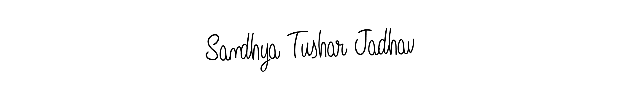 Design your own signature with our free online signature maker. With this signature software, you can create a handwritten (Angelique-Rose-font-FFP) signature for name Sandhya Tushar Jadhav. Sandhya Tushar Jadhav signature style 5 images and pictures png