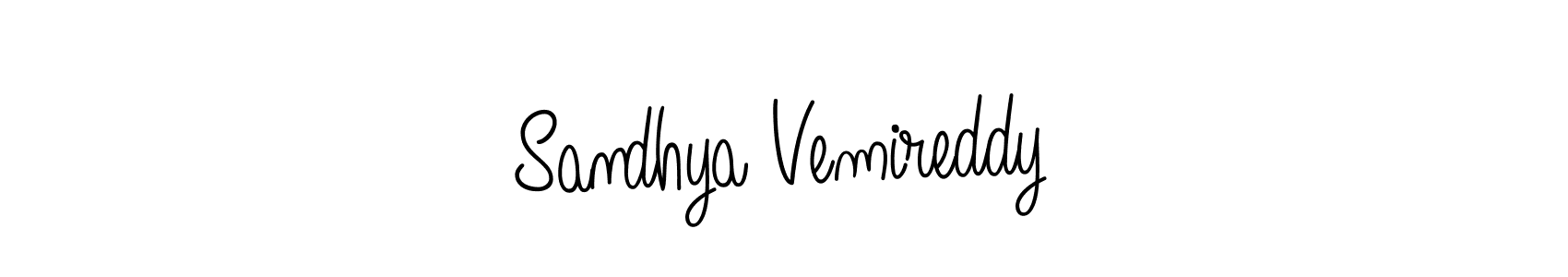 Create a beautiful signature design for name Sandhya Vemireddy. With this signature (Angelique-Rose-font-FFP) fonts, you can make a handwritten signature for free. Sandhya Vemireddy signature style 5 images and pictures png