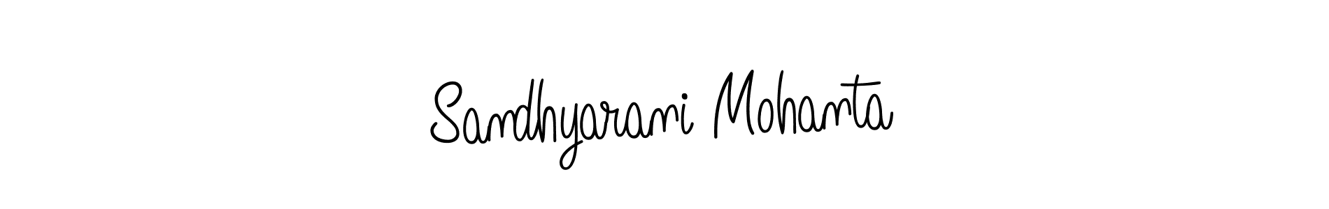 The best way (Angelique-Rose-font-FFP) to make a short signature is to pick only two or three words in your name. The name Sandhyarani Mohanta include a total of six letters. For converting this name. Sandhyarani Mohanta signature style 5 images and pictures png