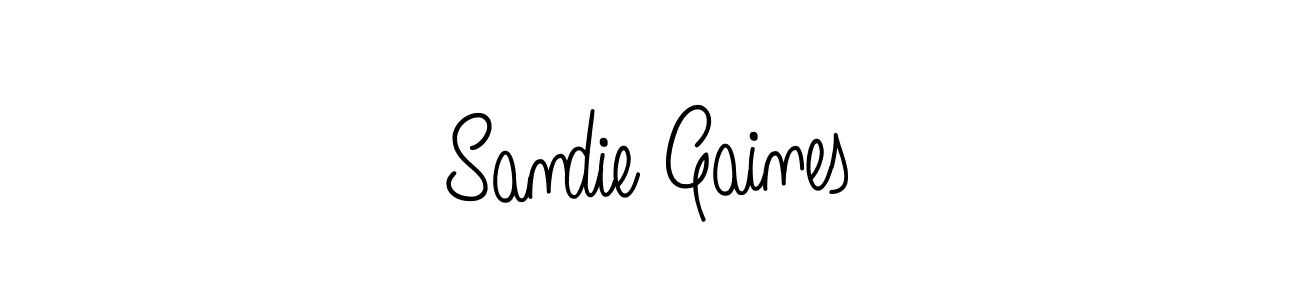 Create a beautiful signature design for name Sandie Gaines. With this signature (Angelique-Rose-font-FFP) fonts, you can make a handwritten signature for free. Sandie Gaines signature style 5 images and pictures png