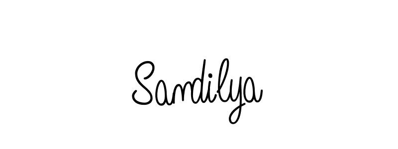 You should practise on your own different ways (Angelique-Rose-font-FFP) to write your name (Sandilya) in signature. don't let someone else do it for you. Sandilya signature style 5 images and pictures png