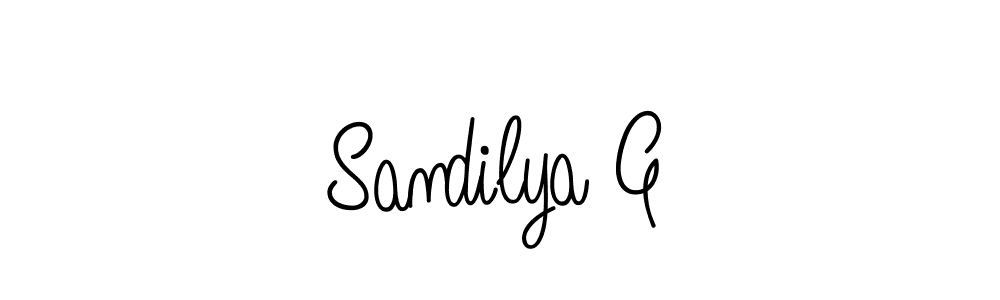 How to Draw Sandilya G signature style? Angelique-Rose-font-FFP is a latest design signature styles for name Sandilya G. Sandilya G signature style 5 images and pictures png