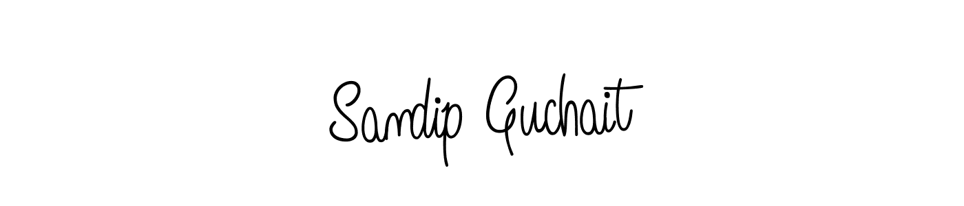 Make a beautiful signature design for name Sandip Guchait. With this signature (Angelique-Rose-font-FFP) style, you can create a handwritten signature for free. Sandip Guchait signature style 5 images and pictures png