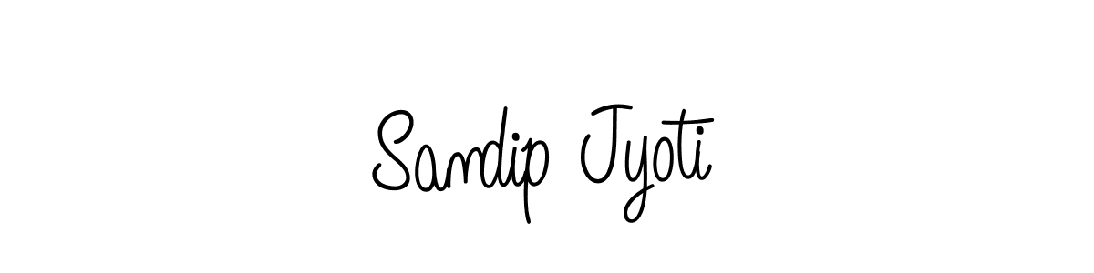 Create a beautiful signature design for name Sandip Jyoti. With this signature (Angelique-Rose-font-FFP) fonts, you can make a handwritten signature for free. Sandip Jyoti signature style 5 images and pictures png