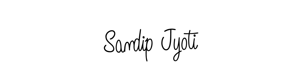 You should practise on your own different ways (Angelique-Rose-font-FFP) to write your name (Sandip Jyoti) in signature. don't let someone else do it for you. Sandip Jyoti signature style 5 images and pictures png