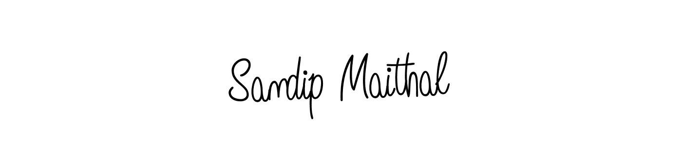 Sandip Maithal stylish signature style. Best Handwritten Sign (Angelique-Rose-font-FFP) for my name. Handwritten Signature Collection Ideas for my name Sandip Maithal. Sandip Maithal signature style 5 images and pictures png