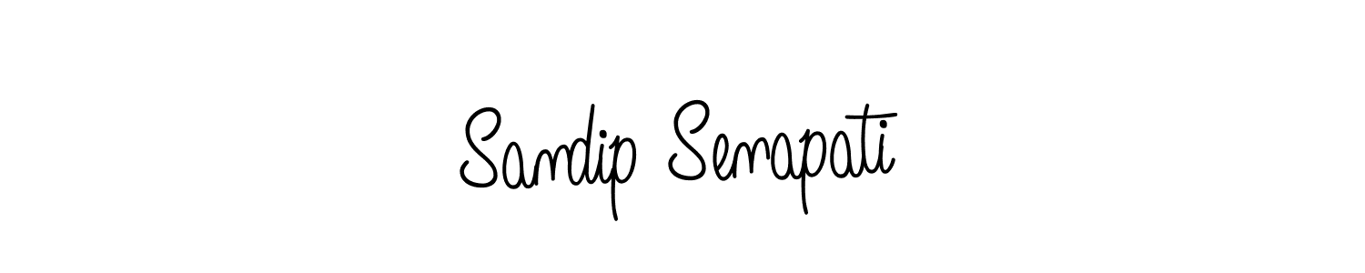 Use a signature maker to create a handwritten signature online. With this signature software, you can design (Angelique-Rose-font-FFP) your own signature for name Sandip Senapati. Sandip Senapati signature style 5 images and pictures png