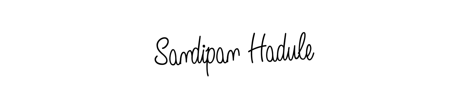 How to make Sandipan Hadule name signature. Use Angelique-Rose-font-FFP style for creating short signs online. This is the latest handwritten sign. Sandipan Hadule signature style 5 images and pictures png