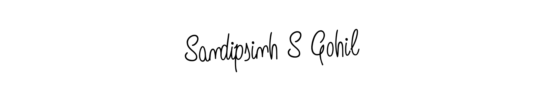 The best way (Angelique-Rose-font-FFP) to make a short signature is to pick only two or three words in your name. The name Sandipsinh S Gohil include a total of six letters. For converting this name. Sandipsinh S Gohil signature style 5 images and pictures png