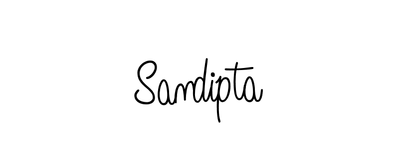 How to make Sandipta name signature. Use Angelique-Rose-font-FFP style for creating short signs online. This is the latest handwritten sign. Sandipta signature style 5 images and pictures png