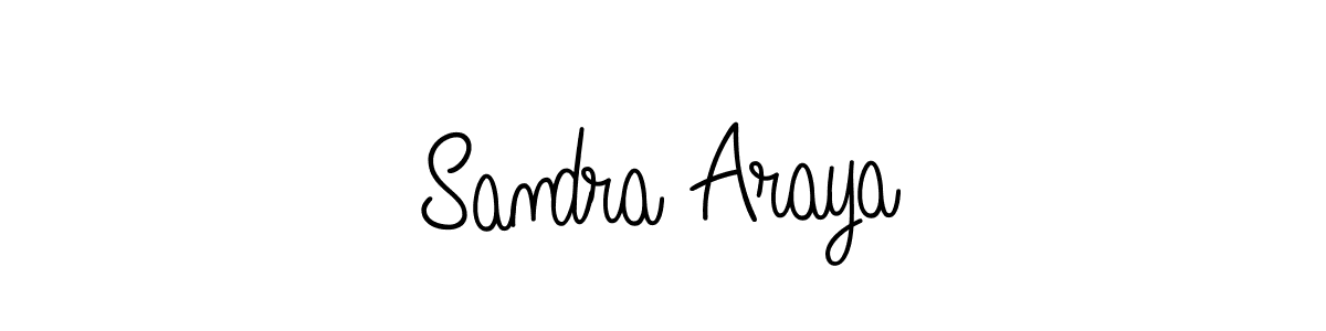 How to make Sandra Araya name signature. Use Angelique-Rose-font-FFP style for creating short signs online. This is the latest handwritten sign. Sandra Araya signature style 5 images and pictures png