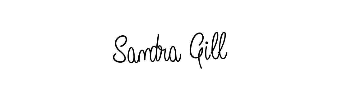 Sandra Gill stylish signature style. Best Handwritten Sign (Angelique-Rose-font-FFP) for my name. Handwritten Signature Collection Ideas for my name Sandra Gill. Sandra Gill signature style 5 images and pictures png