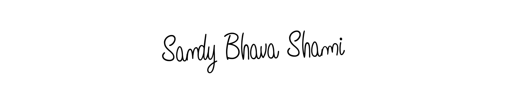 How to make Sandy Bhava Shami name signature. Use Angelique-Rose-font-FFP style for creating short signs online. This is the latest handwritten sign. Sandy Bhava Shami signature style 5 images and pictures png