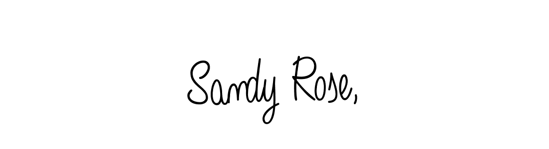 Design your own signature with our free online signature maker. With this signature software, you can create a handwritten (Angelique-Rose-font-FFP) signature for name Sandy Rose,. Sandy Rose, signature style 5 images and pictures png