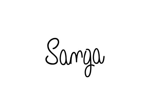 How to make Sanga name signature. Use Angelique-Rose-font-FFP style for creating short signs online. This is the latest handwritten sign. Sanga signature style 5 images and pictures png