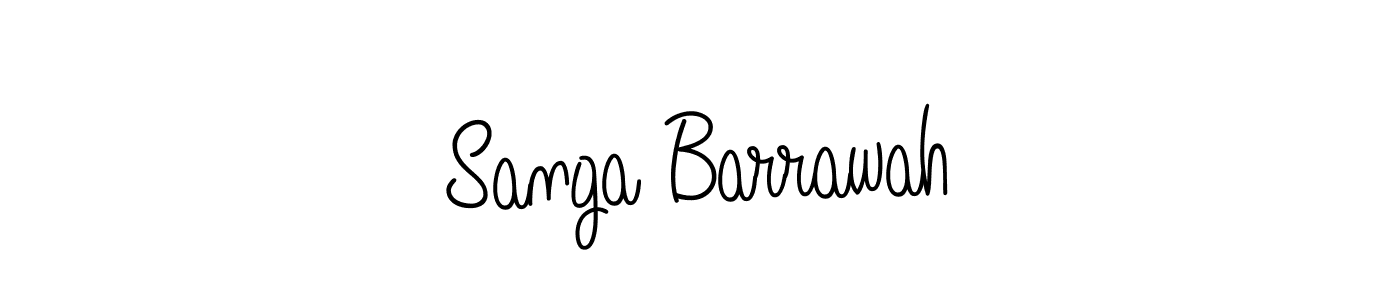 Make a beautiful signature design for name Sanga Barrawah. With this signature (Angelique-Rose-font-FFP) style, you can create a handwritten signature for free. Sanga Barrawah signature style 5 images and pictures png