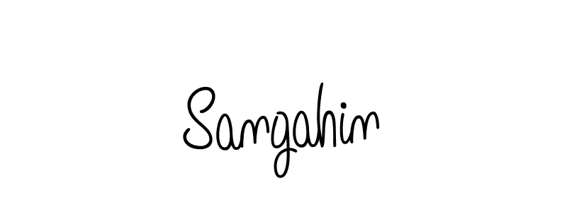 How to make Sangahin name signature. Use Angelique-Rose-font-FFP style for creating short signs online. This is the latest handwritten sign. Sangahin signature style 5 images and pictures png