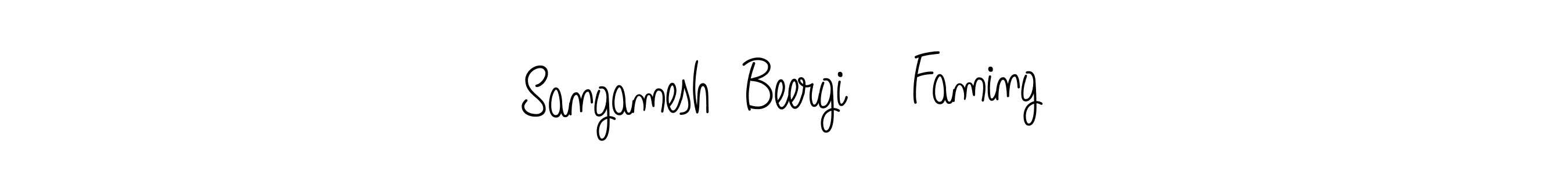 if you are searching for the best signature style for your name Sangamesh  Beergi    Faming. so please give up your signature search. here we have designed multiple signature styles  using Angelique-Rose-font-FFP. Sangamesh  Beergi    Faming signature style 5 images and pictures png