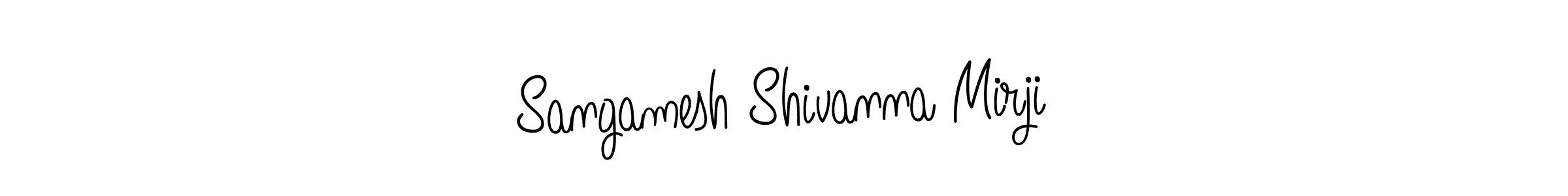 How to make Sangamesh Shivanna Mirji name signature. Use Angelique-Rose-font-FFP style for creating short signs online. This is the latest handwritten sign. Sangamesh Shivanna Mirji signature style 5 images and pictures png