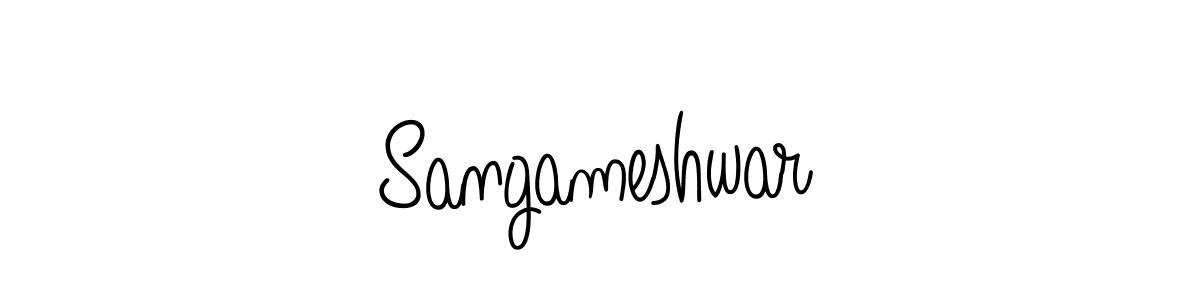 Sangameshwar stylish signature style. Best Handwritten Sign (Angelique-Rose-font-FFP) for my name. Handwritten Signature Collection Ideas for my name Sangameshwar. Sangameshwar signature style 5 images and pictures png