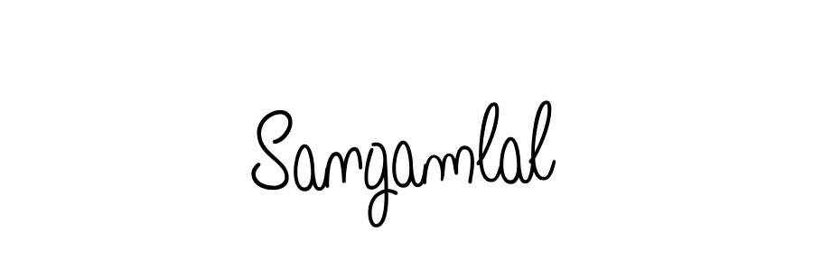 You should practise on your own different ways (Angelique-Rose-font-FFP) to write your name (Sangamlal) in signature. don't let someone else do it for you. Sangamlal signature style 5 images and pictures png