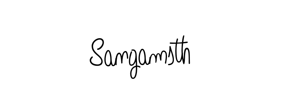 Sangamsth stylish signature style. Best Handwritten Sign (Angelique-Rose-font-FFP) for my name. Handwritten Signature Collection Ideas for my name Sangamsth. Sangamsth signature style 5 images and pictures png