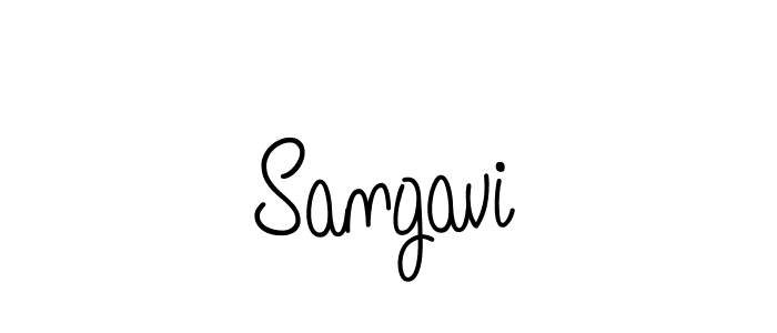 How to make Sangavi name signature. Use Angelique-Rose-font-FFP style for creating short signs online. This is the latest handwritten sign. Sangavi signature style 5 images and pictures png