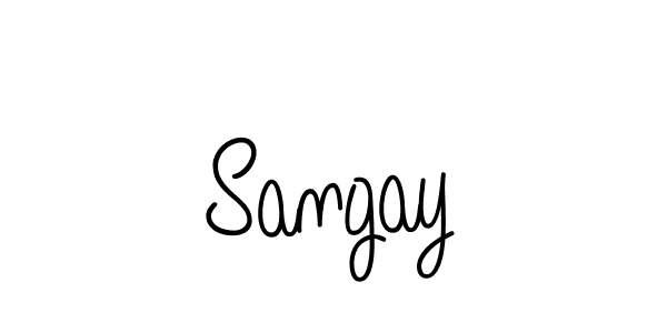 Design your own signature with our free online signature maker. With this signature software, you can create a handwritten (Angelique-Rose-font-FFP) signature for name Sangay. Sangay signature style 5 images and pictures png