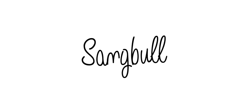Make a beautiful signature design for name Sangbull. With this signature (Angelique-Rose-font-FFP) style, you can create a handwritten signature for free. Sangbull signature style 5 images and pictures png