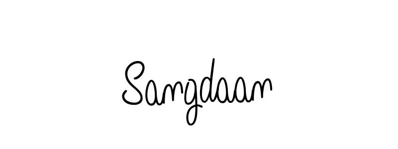 How to make Sangdaan signature? Angelique-Rose-font-FFP is a professional autograph style. Create handwritten signature for Sangdaan name. Sangdaan signature style 5 images and pictures png