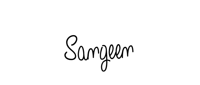 Also we have Sangeen name is the best signature style. Create professional handwritten signature collection using Angelique-Rose-font-FFP autograph style. Sangeen signature style 5 images and pictures png