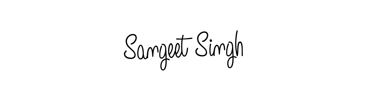 Use a signature maker to create a handwritten signature online. With this signature software, you can design (Angelique-Rose-font-FFP) your own signature for name Sangeet Singh. Sangeet Singh signature style 5 images and pictures png