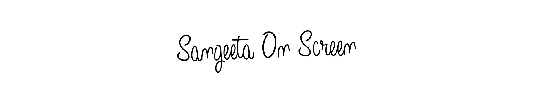 Sangeeta On Screen stylish signature style. Best Handwritten Sign (Angelique-Rose-font-FFP) for my name. Handwritten Signature Collection Ideas for my name Sangeeta On Screen. Sangeeta On Screen signature style 5 images and pictures png