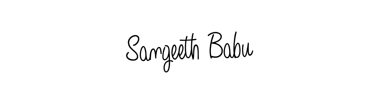 How to Draw Sangeeth Babu signature style? Angelique-Rose-font-FFP is a latest design signature styles for name Sangeeth Babu. Sangeeth Babu signature style 5 images and pictures png
