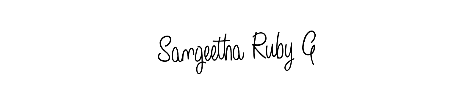 Similarly Angelique-Rose-font-FFP is the best handwritten signature design. Signature creator online .You can use it as an online autograph creator for name Sangeetha Ruby G. Sangeetha Ruby G signature style 5 images and pictures png