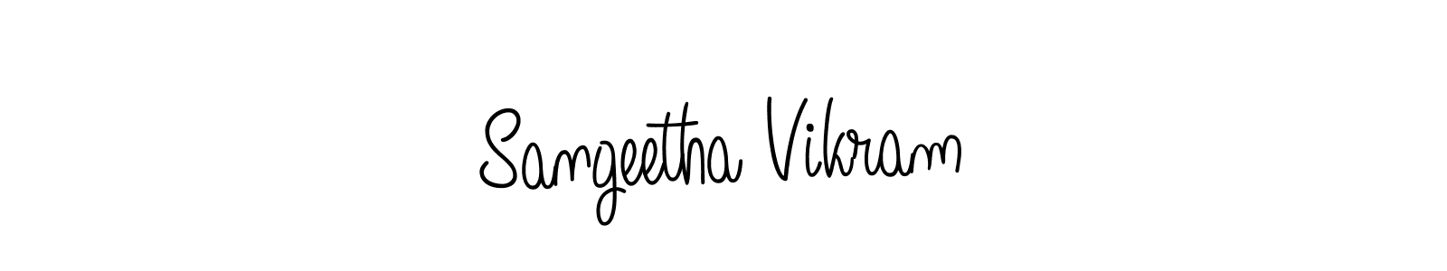 Create a beautiful signature design for name Sangeetha Vikram. With this signature (Angelique-Rose-font-FFP) fonts, you can make a handwritten signature for free. Sangeetha Vikram signature style 5 images and pictures png