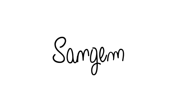 Design your own signature with our free online signature maker. With this signature software, you can create a handwritten (Angelique-Rose-font-FFP) signature for name Sangem. Sangem signature style 5 images and pictures png