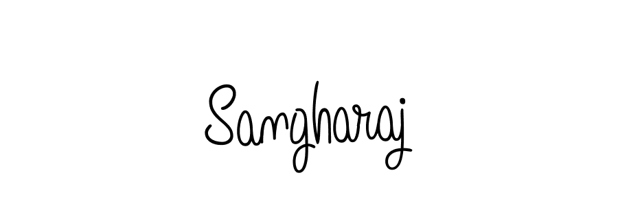 Make a beautiful signature design for name Sangharaj. With this signature (Angelique-Rose-font-FFP) style, you can create a handwritten signature for free. Sangharaj signature style 5 images and pictures png