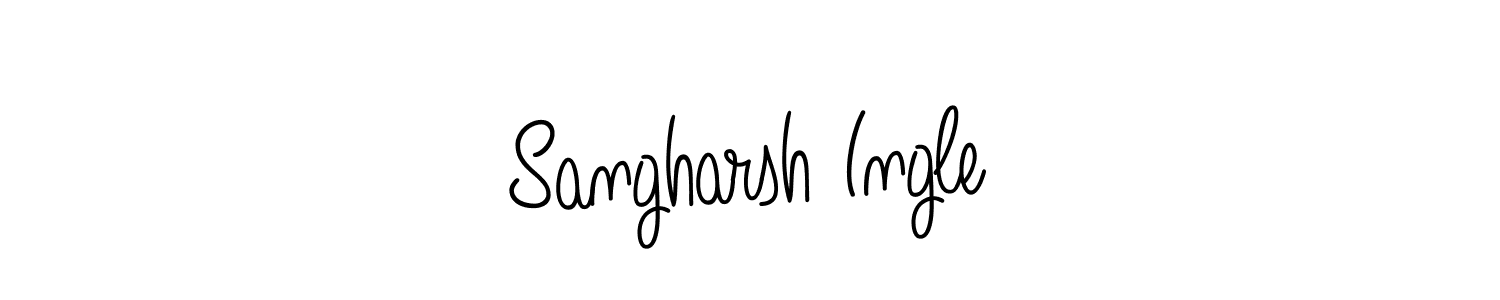 How to Draw Sangharsh Ingle signature style? Angelique-Rose-font-FFP is a latest design signature styles for name Sangharsh Ingle. Sangharsh Ingle signature style 5 images and pictures png