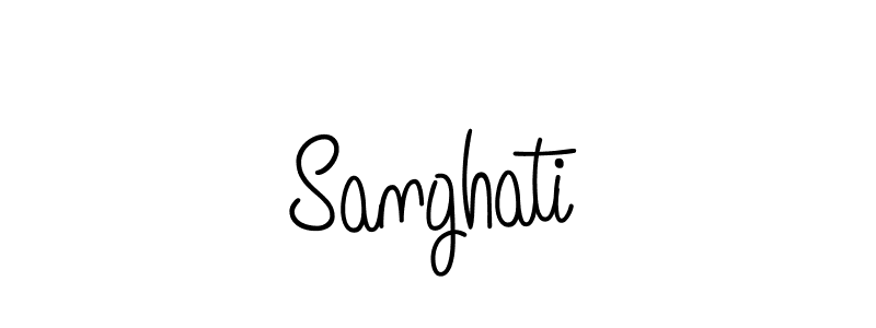 Also we have Sanghati name is the best signature style. Create professional handwritten signature collection using Angelique-Rose-font-FFP autograph style. Sanghati signature style 5 images and pictures png