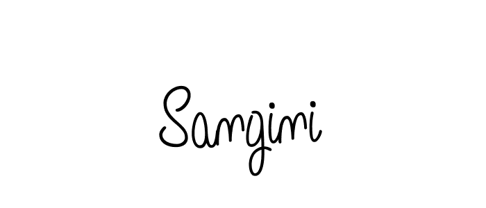 Design your own signature with our free online signature maker. With this signature software, you can create a handwritten (Angelique-Rose-font-FFP) signature for name Sangini. Sangini signature style 5 images and pictures png