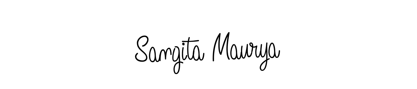 Create a beautiful signature design for name Sangita Maurya. With this signature (Angelique-Rose-font-FFP) fonts, you can make a handwritten signature for free. Sangita Maurya signature style 5 images and pictures png