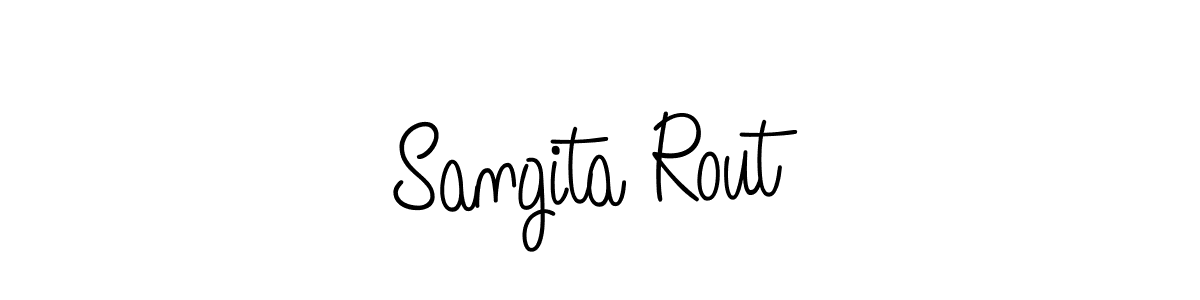 How to make Sangita Rout signature? Angelique-Rose-font-FFP is a professional autograph style. Create handwritten signature for Sangita Rout name. Sangita Rout signature style 5 images and pictures png