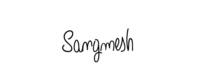 Make a beautiful signature design for name Sangmesh. With this signature (Angelique-Rose-font-FFP) style, you can create a handwritten signature for free. Sangmesh signature style 5 images and pictures png