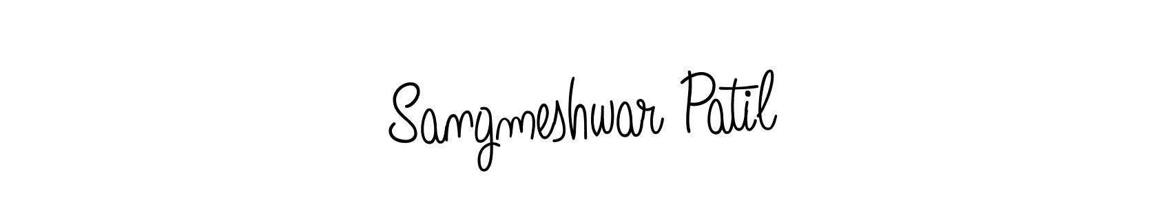 Make a beautiful signature design for name Sangmeshwar Patil. With this signature (Angelique-Rose-font-FFP) style, you can create a handwritten signature for free. Sangmeshwar Patil signature style 5 images and pictures png