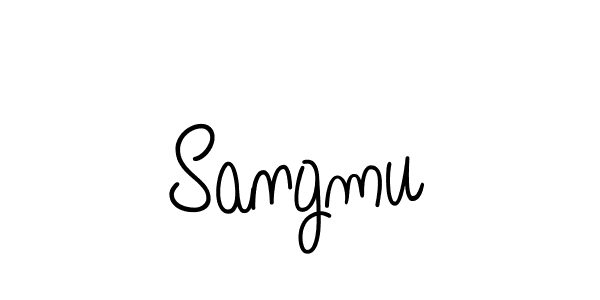 Sangmu stylish signature style. Best Handwritten Sign (Angelique-Rose-font-FFP) for my name. Handwritten Signature Collection Ideas for my name Sangmu. Sangmu signature style 5 images and pictures png