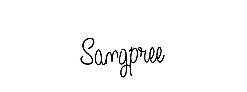 You should practise on your own different ways (Angelique-Rose-font-FFP) to write your name (Sangpree) in signature. don't let someone else do it for you. Sangpree signature style 5 images and pictures png