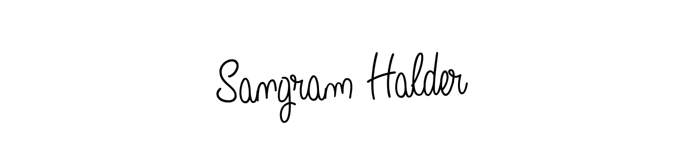 How to make Sangram Halder name signature. Use Angelique-Rose-font-FFP style for creating short signs online. This is the latest handwritten sign. Sangram Halder signature style 5 images and pictures png