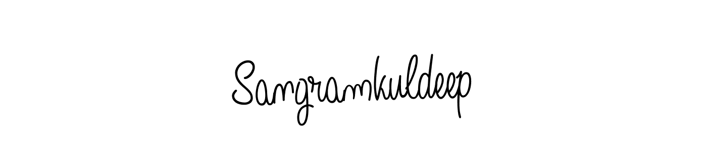 Create a beautiful signature design for name Sangramkuldeep. With this signature (Angelique-Rose-font-FFP) fonts, you can make a handwritten signature for free. Sangramkuldeep signature style 5 images and pictures png